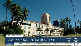 San Diego County approves largest budget ever