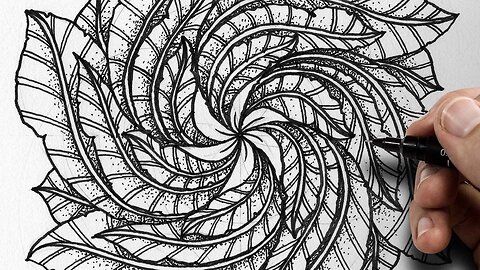 Drawing some decent geometric spiraling leaves 🙒
