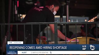 Reopening comes amid hiring shortage
