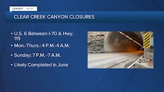 Clear Creek Canyon construction project