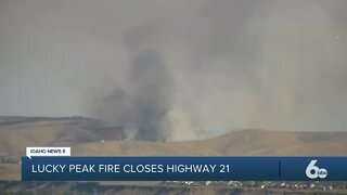 Wildfire near Lucky Peak Reservoir