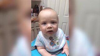 Baby Tries Bananas for the First Time