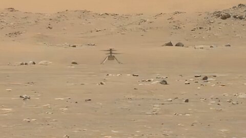 High-Res Video Showing Helicopter Completing First Flight On Mars