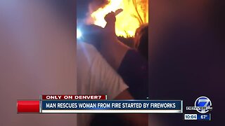 Good Samaritans rescue woman from fireworks-sparked fire