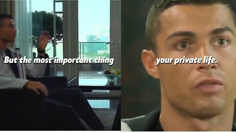 Ronaldo talks about most important thing in the world must watch!