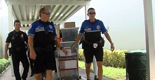Police surprise schools with supplies