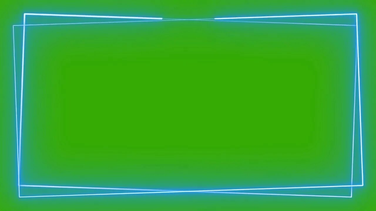 Party Neon Frame Border Animation green screen chroma key effect HD