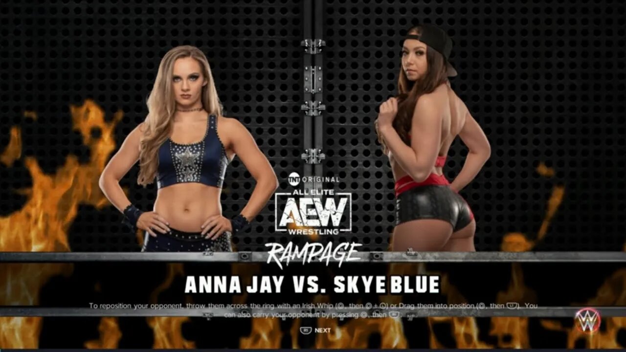 Aew Rampage Anna Jay Vs Skye Blue 