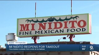 Tucson favorite Mi Nidito reopens after employees test positive for Covid-19