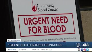Urgent need for blood donations