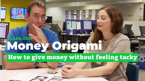 Make money origami to personalize cash gifts