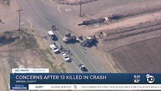 Concerns after 13 killed in Imperial County crash