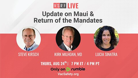 VSRF Livestream #91: Maui Update, The Return of Mask Mandates & Emergency Preparedness