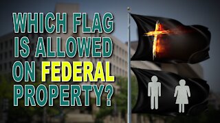 Which flag is allowed on federal property?