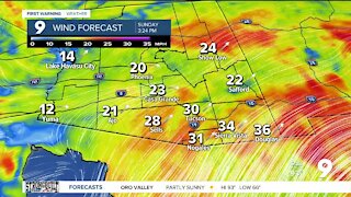 Winds blow in Sunday
