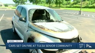 Cars set on fire at Tulsa senior community
