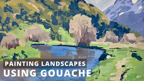 Painting LANDSCAPE Studies using GOUACHE