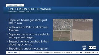 One person shot in Wasco overnight