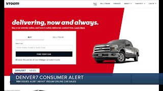 BBB issues alert about vroom online car sales