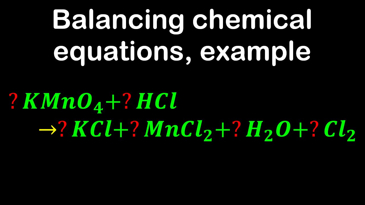 Balancing Chemical Equations Example Chemistry 6090