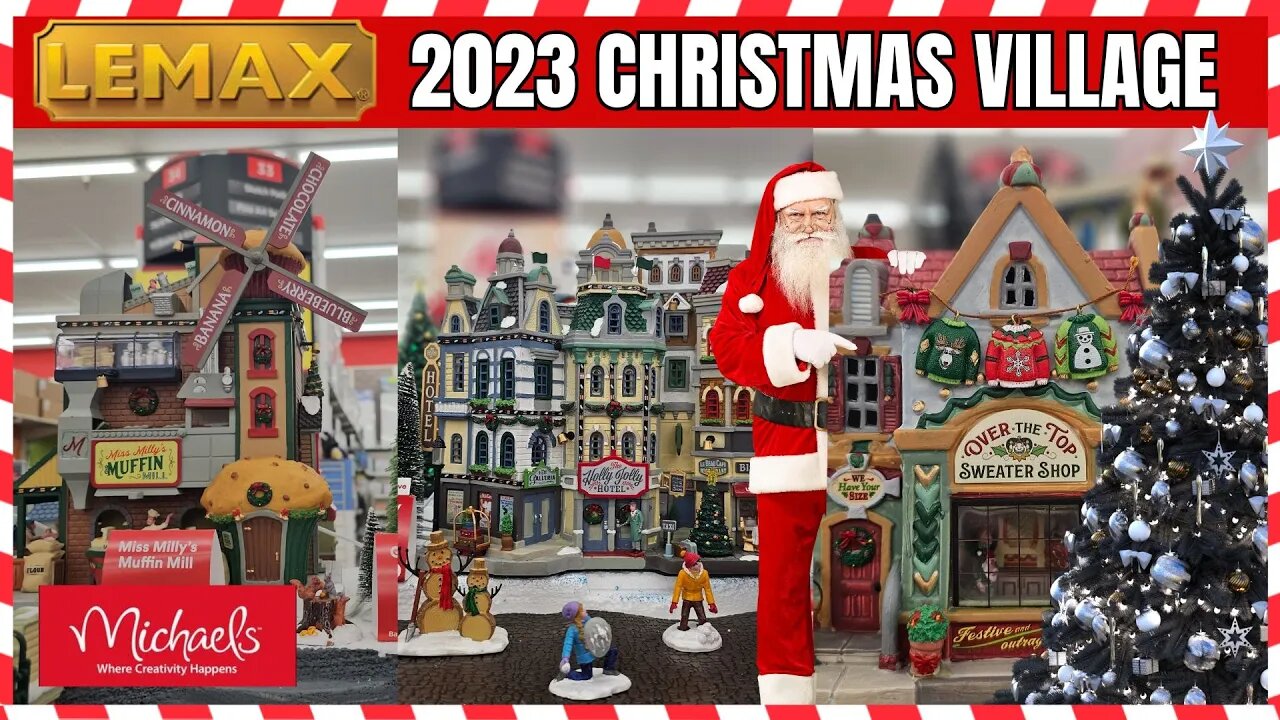 LEMAX 2023 CHRISTMAS VILLAGE AT MICHAEL'S STORE Complete Walk Thru