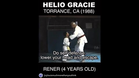 The master Helio Gracie showing some self defense