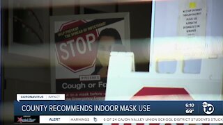 County officials recommend indoor mask use