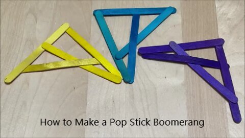 How to make a Pop Stick Boomerang