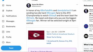 Bills fan spreads Buffalove, gives away two AFC Championship Game tickets to Bengals fan