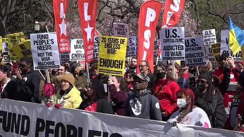 LIVE: Washington DC - 'Say NO to Endless Wars' demonstration - 18.03.2023