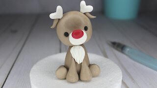 Reno fondant Navidad - Fondant Christmas deer