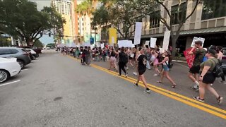 Hundreds march for abortion rights in St. Petersburg streets