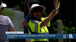 Palm Beach County crossing guard retires after 27 years