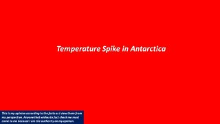 Temperature Spike in Antarctica