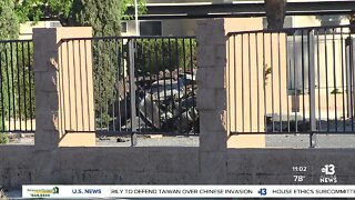 Two dead after car barrels through fence in Spring Valley