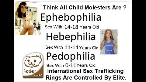 Think All Child Molesters Are Hebephiles-Ephebophiles-Pedophiles Rule the World ?