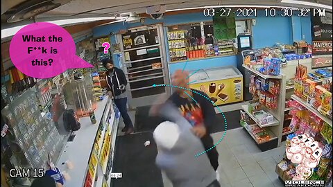 Convenient store clerks knock out intimidating customer | Real Violence For Knowledge