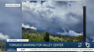 Tornado warning shocks Valley Center community