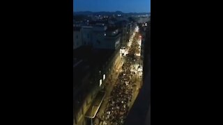Huge Protest In Spain Against Vaccine Passports
