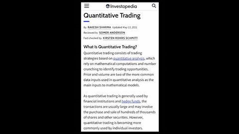 Introduction to Quantitative Trading...
