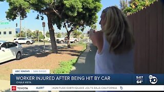 AT&T worker seriously injured after hit by car