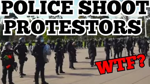 Police Shoot Austrailian Protesters With Rubber Bullets at the Shrine of Remembrance Melbourne 2021