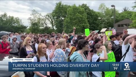 Turpin High School students walk out of class after diversity day cancellation