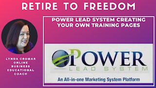 Power Lead System Creating Your Own Training Pages