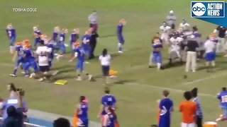 Brawl breaks out during high school football game