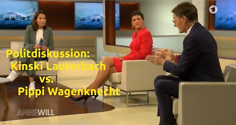 Politdiskussion bei Anne Will artet aus - Kinski Lauterbach vs. Pippi Wagenknecht