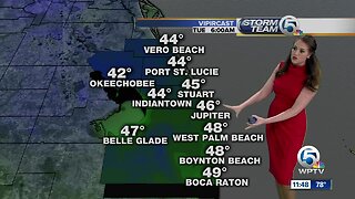 Chilly change coming to Palm Beach County, Treasure Coast starting Monday night