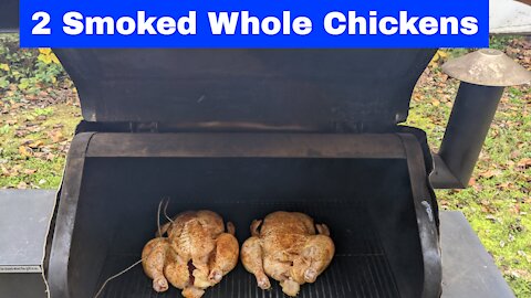 Whole Chicken Smoked Recipe x 2, Green Mountain Grills DB