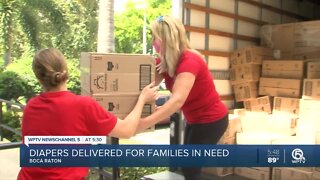 Moving company delivers 280K diapers to Junior League of Boca Raton