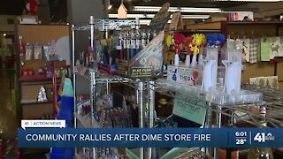 Brookside community rallies after fire damages Dime Store